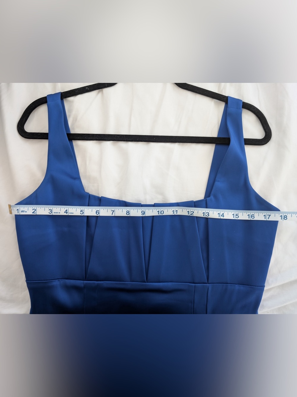 Calvin Klein Elegant Royal Blue Sheath Dress with Square Neckline - Picture 8 of 8
